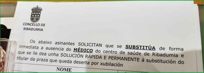 detalle do formulario de recollida de sinaturas